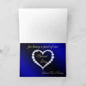 ブルー王室のピーコックサンキューカード サンキューカード (内部)