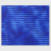 ブルー王室のフォイルストライプのハヌカー ラッピングペーパー (フラット)