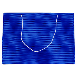 ブルー王室のフォイルストライプのハヌカー ラージペーパーバッグ