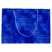 ブルー王室のフォイルストライプのハヌカー ラージペーパーバッグ (裏面)