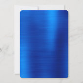 ブルー王室のフォイル黒白30歳の誕生日 招待状 (裏面)