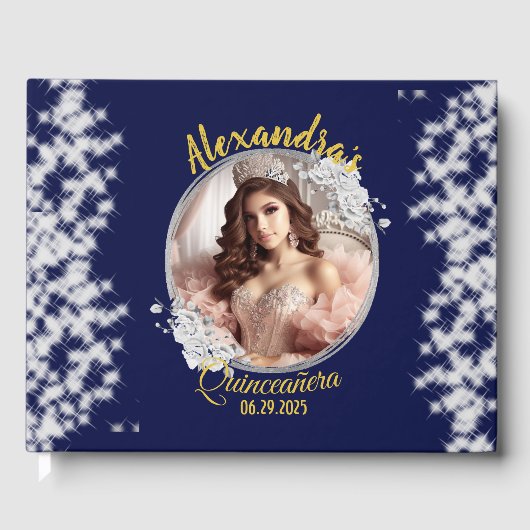 ブルー王室のフォトヴィンテージボホキンチェニェラスペインの ゲストブック (正面)