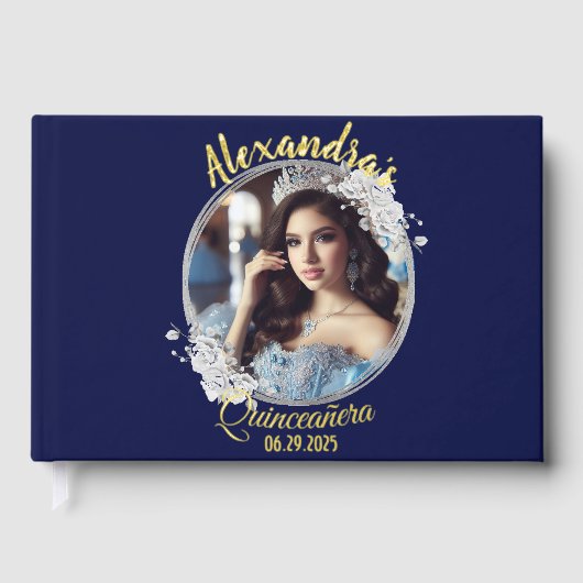 ブルー王室のフォトヴィンテージボホキンチェニェラスペインの ゲストブック (正面)