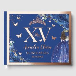 ブルー王室のフローラキンセアニラクリン15バラ金ゴールド ゲストブック