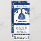 ブルー王室のフローラキンセアニラスイート16 VIPチケット 招待状 (正面/裏面)