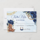 ブルー王室のフローラチャロウエストキンセニェラ応答 出欠カード (正面)