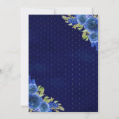 ブルー王室のフローラドレスバタフライキンセアニェラ 招待状 (裏面)