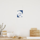 ブルー王室のフローラバラキンセアニラキャンディビュッフェ ポスター (キッチン)