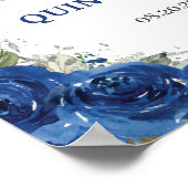 ブルー王室のフローラバラシルバーキンセニェラウェルカム ポスター (角)