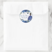 ブルー王室のフローラバラブラウンプリンセスシルバーXV ラウンドシール (バッグ)