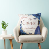 ブルー王室のフローラバラ金ゴールドキンセアニェラプリンセス クッション (椅子)