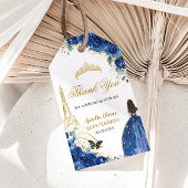 ブルー王室のフローラパリ金ゴールドキンセアニラ誕生日 ギフトタグ