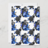 ブルー王室のフローラフールズゴシック様式の花嫁の昼食会 招待状 (裏面)