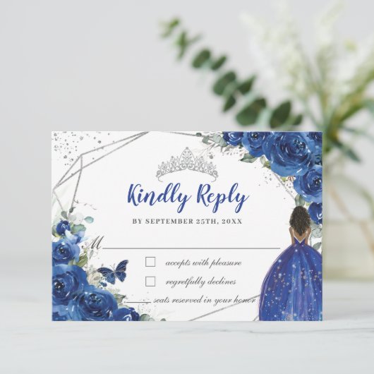 ブルー王室のフローラブラウンプリンセスキンセアニラXV 16 出欠カード (スタンド正面)