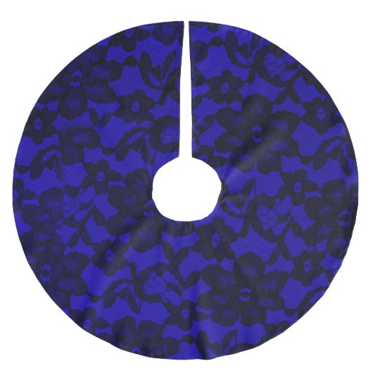 ブルー王室のフローラブラックレースツリースカート ブラッシュドポリエステルツリースカート (正面)