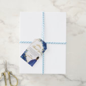 ブルー王室のフローラプリンセスキンセアニラ誕生日 ギフトタグ (より糸付き)