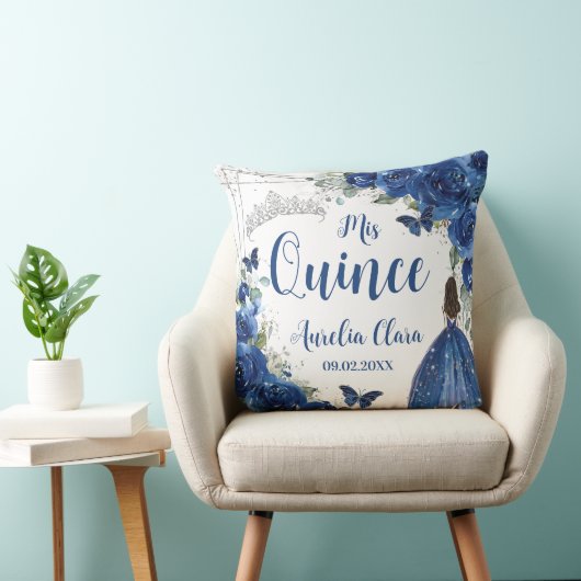 ブルー王室のフローラプリンセスシルバーキンセニェラ クッション (椅子)