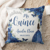 ブルー王室のフローラプリンセスシルバーキンセニェラ クッション (ブランケット)