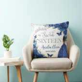 ブルー王室のフローラプリンセスシルバーSweet sixteen16 クッション (椅子)