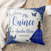 ブルー王室のフローラプリンセスシルバーXVキンセアニラ クッション (ブランケット)