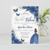 ブルー王室のフローラプリンセススウィート16誕生日 招待状 (スタンド正面)