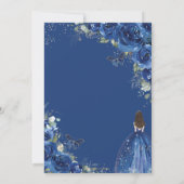 ブルー王室のフローラプリンセススウィート16誕生日 招待状 (裏面)