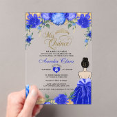 ブルー王室のフローラプリンセスミクリンスキンセアニラ アクリル招待状 (インサイチュ (ポータブル))