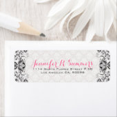 ブルー王室のフローラレースホワイトダマスク ラベル (インサイチュ)