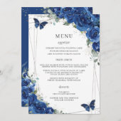ブルー王室のフローラ蝶キンセアニェラメニュー プログラム (正面/裏面)