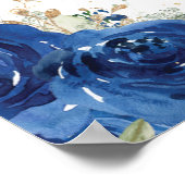 ブルー王室のフローラ蝶キンセアニェラ歓迎 ポスター (角)