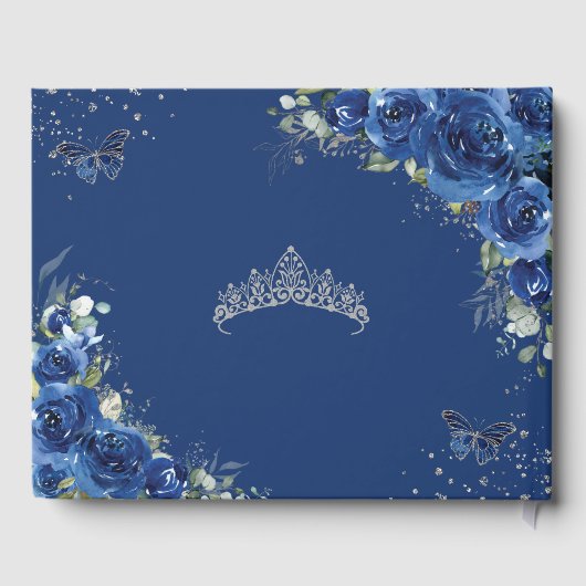 ブルー王室のフローラ蝶キンセアニラMIS XV ゲストブック (裏面)