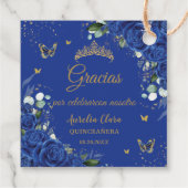 ブルー王室のフローラ蝶金ゴールドキンセアニラ16 フェイバータグ (裏面)