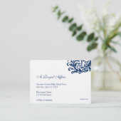 ブルー王室のプフォーマルロム入札認カスタム可チケット 名刺 (スタンド正面)