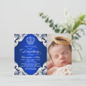 ブルー王室のプリンスバプテスマ招待状 招待状 (スタンド正面)