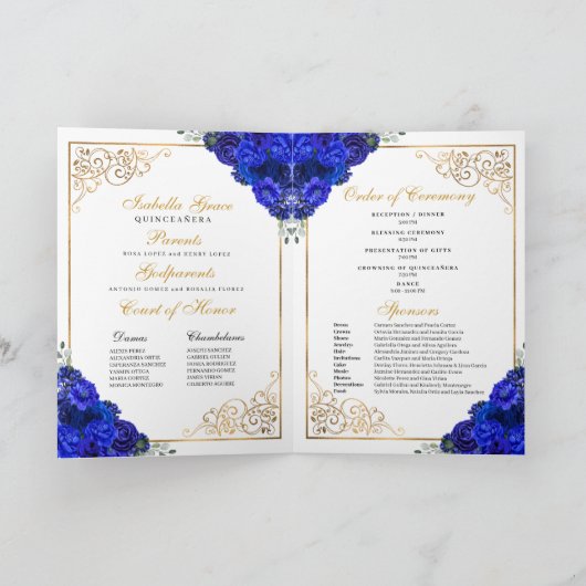 ブルー王室のプリンセスティアラキンセアニェラプログラム 招待状 (内部)