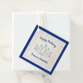 ブルー王室のプリンセスティアラ誕生日メッセージカード フェイバータグ (インサイチュ)