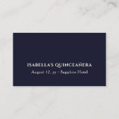 ブルー王室のプリンセスドレパーソナライズされたス プレイスカード (裏面)