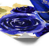 ブルー王室のプリンセスフローラキンセアニラ誕生日 ポスター (角)