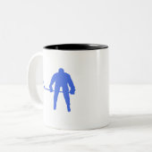 ブルー王室のホッケー ツートーンマグカップ (正面左)