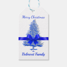 ブルー王室のホリデーツリーサテンリボンボーエレガント