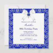 ブルー王室のホワイトダイヤモンドパールバースデーパーティー3 招待状 (裏面)