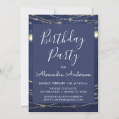 ブルー王室のメイソンジャースany age誕生日 招待状 (正面)