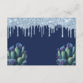 ブルー王室のメキシコスタイルキンセアニラRsvp エンクロージャーカード (裏面)