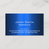 ブルー王室のメタルナース名刺 名刺 (正面)