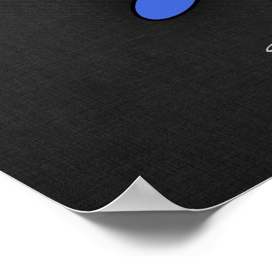 ブルー王室のモトクロス ポスター (角)