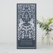 ブルー王室のライオン中世シルバー結婚ズ 招待状 (スタンド正面)