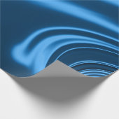 ブルー王室のラグジュアリー誕生日結婚ズラップ ラッピングペーパー (角)