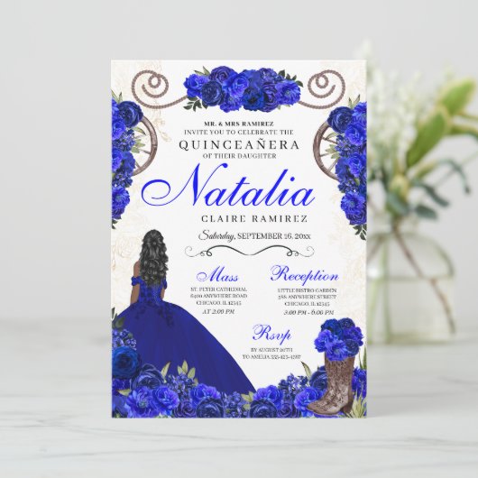 ブルー王室のランチェロプリンセスキンセアニェラ 招待状 (スタンド正面)