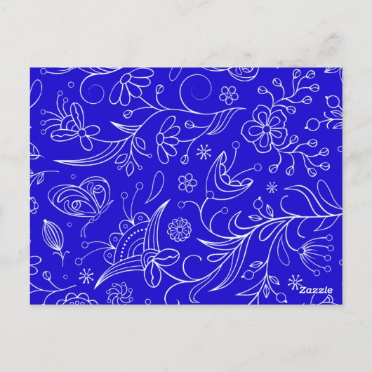 ブルー王室のリングや輪イスラム婚約 ポストカード (裏面)