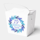 ブルー王室のリース75thバースデーパーティー フェイバーボックス (裏面サイド)
